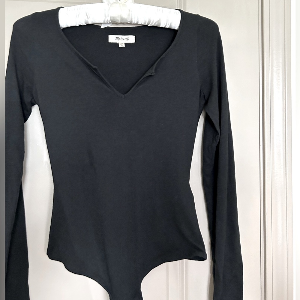 Black Madewell Pointelle bodysuit